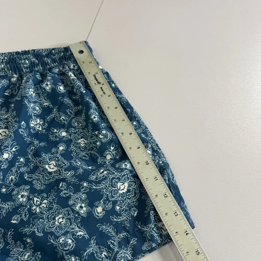 Abercrombie & Fitch Swim Trunks Mens Medium Blue Floral Relaxed Stretch Shorts
